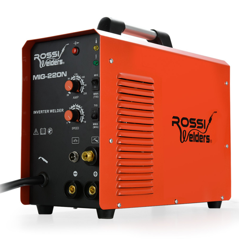 ROSSI 220 Amp 4-in-1 MIG TIG Stick Gasless Inverter Welder with Accessories