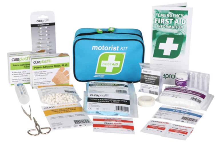 Soft pack with the FastAid Motorist First Aid Kit