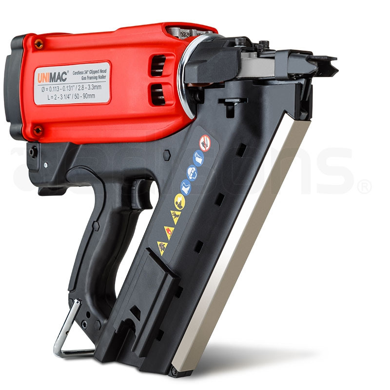 UNIMAC Cordless Framing Nailer 34 Degree Gas Nail Gun