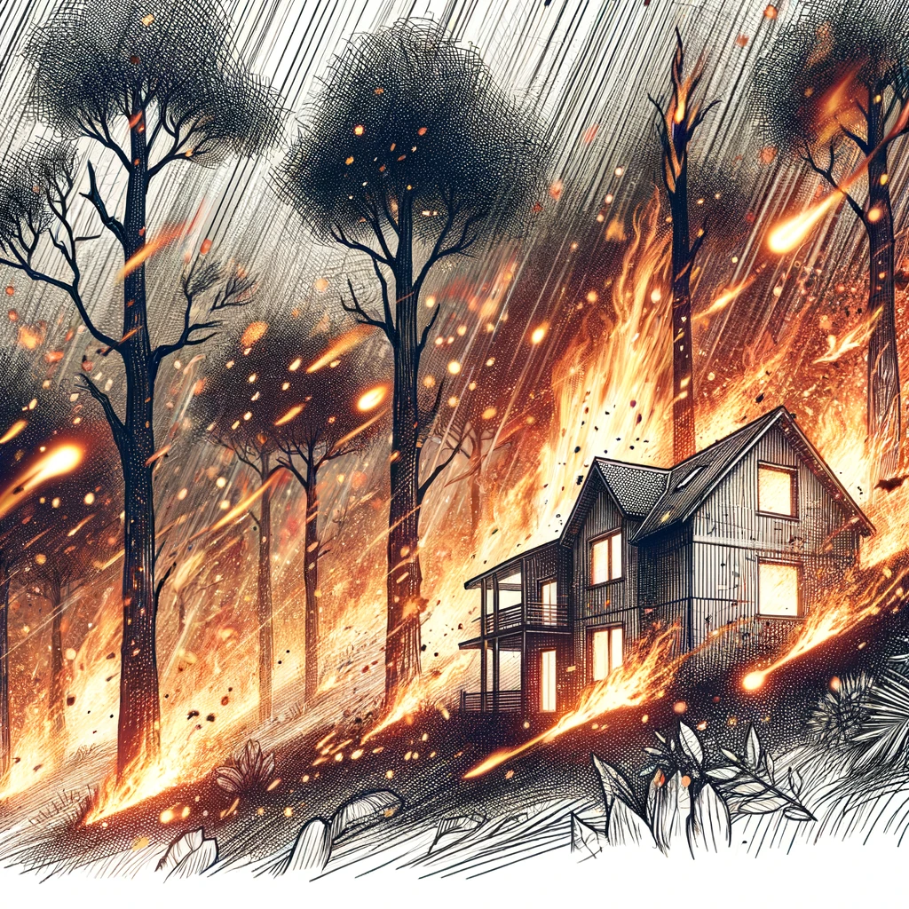 illustration Ember attack is the most common cause of house losses
