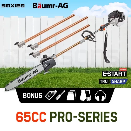 Baumr-AG 65CC Pole Chainsaw Petrol Chain Saw Brush Cutter Brushcutter Tree main