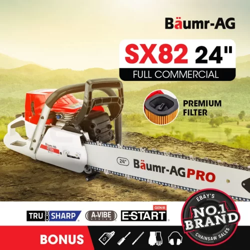 Chainsaw BAUMR-AG Commercial E-Start 24 inch Bar Main